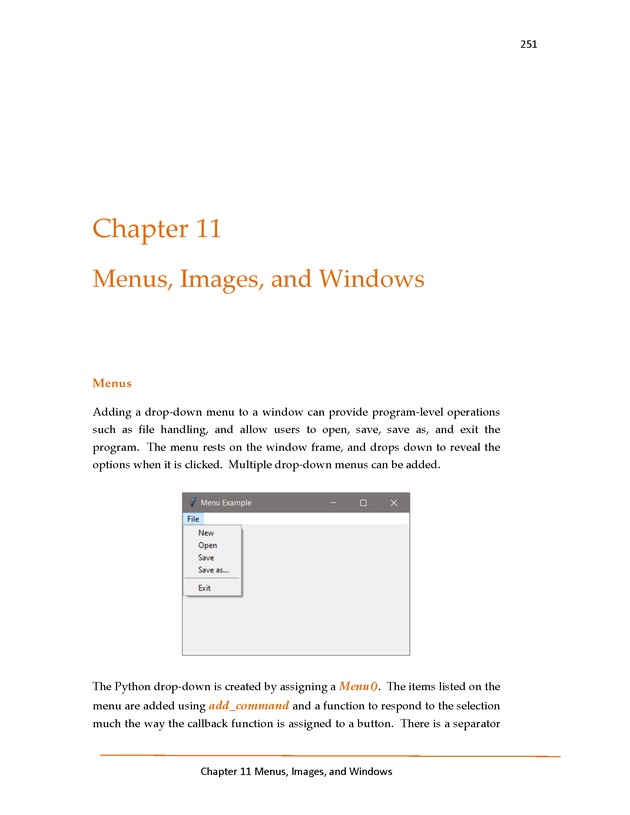 Introduction to Python Programming: Starting Out with IDLE - Menus, Images, and Windows 1